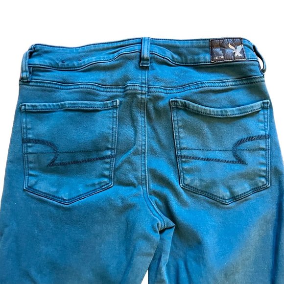 American Eagle Hi-Rise Jegging Crop Super Stretch Jeans Women's Size 6 Regular - Picture 5 of 7